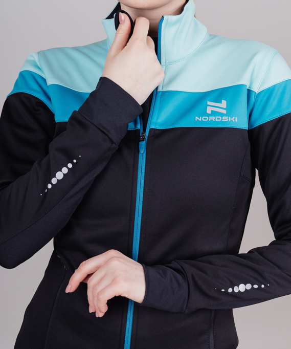 Разминочная куртка Nordski Drive Black/Mint W