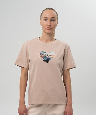 Футболка Nordski Simple Logo Beige/Sunset W