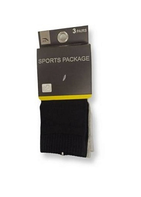 Носки Anta 3-Pack Mid-crew Socks (Black/L.Heather Grey/White)