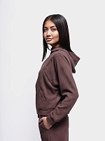 Толстовка женская на молнии ANTA TRN Coffee Yarn (brown)