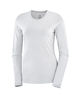 Футболка Salomon AGILE LS TEE W White/OYSTER/Hea