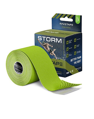Кинезиотейп RaveTape STORM 5×5 — Лайм (LIME)