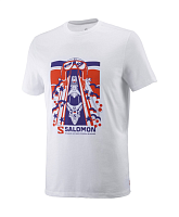 Футболка Salomon WINTER GRAPHIC TEE M Wh/R